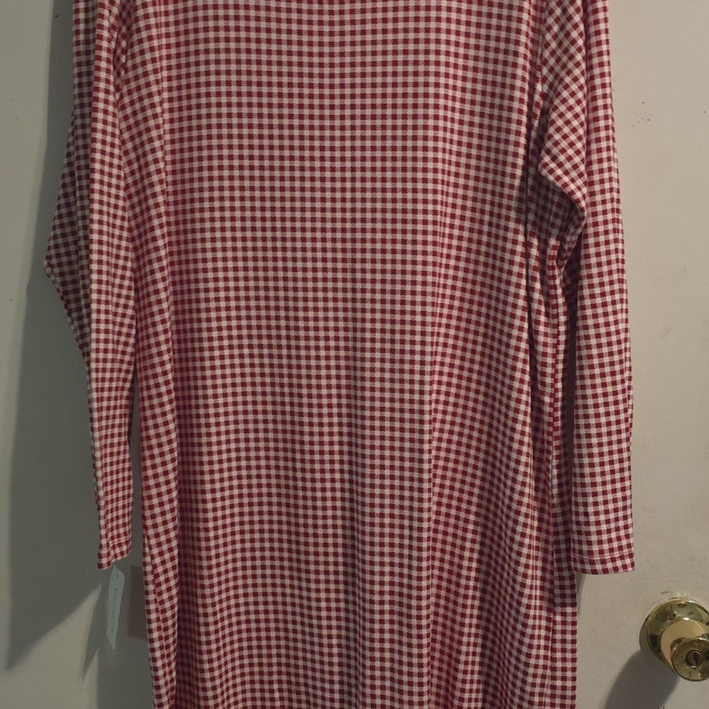 Charter Club Red and White Gingham Intimates - Picture 4 of 15